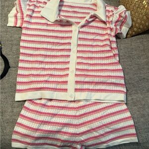 Pink and White lounge set